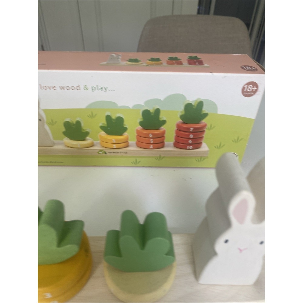 Carrot Count Stacker Wooden Ring Set - STEM Learning Math Number Learning - Picture 6 of 16